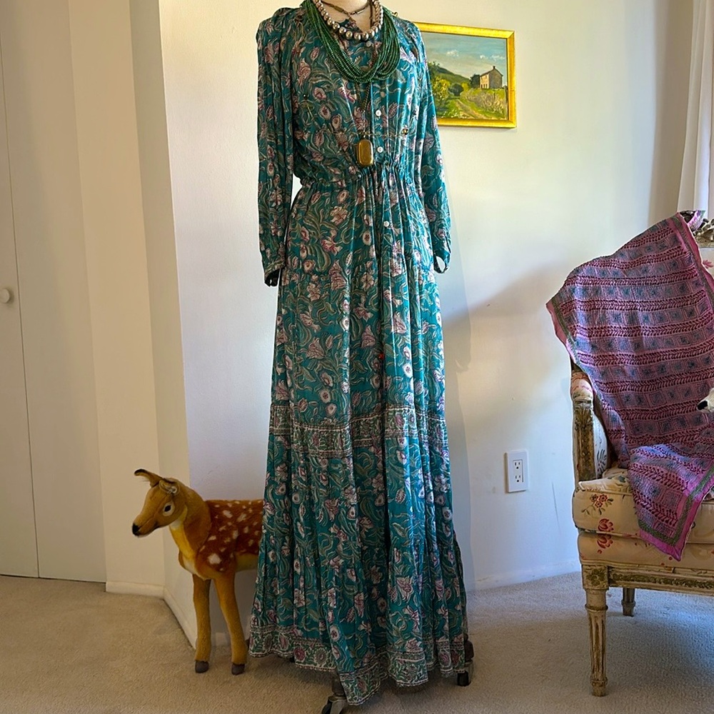 Stunning Silk and Cotton Boho Dress from BELL. Size M